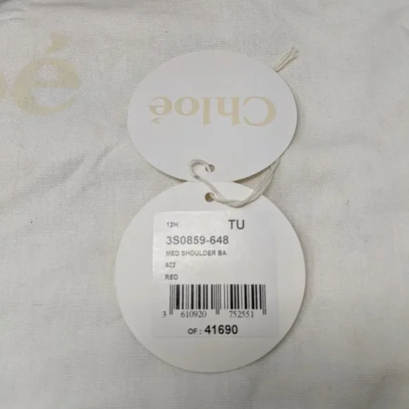 authentic Chloe Shoulder Bag Reds Leather - Picture 11 of 14